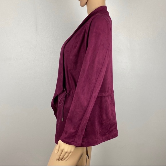NEW BLANKNYC FAUX SUEDE DRAPED JACKET - Picture 4 of 6